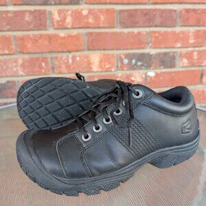 Men's KEEN Utility PTC Black Leather Oxford Non Slip Shoes Size 7
